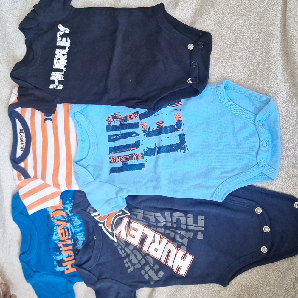 Hurley onesies, 0-3 months